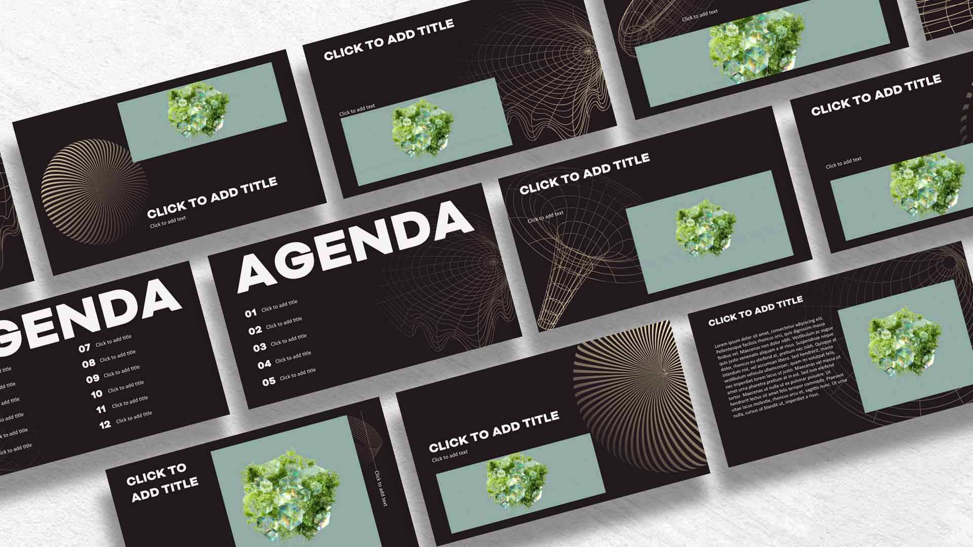 Wavy Lines Modern Theme PowerPoint Template