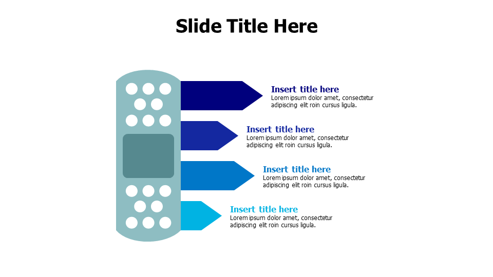 Medical Bandage Process Steps Infographic PowerPoint Template