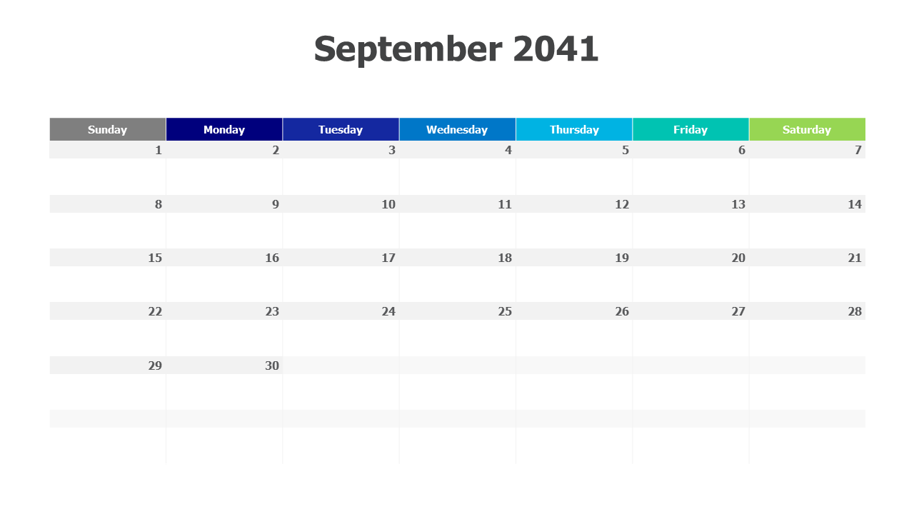 September 2041 calendar