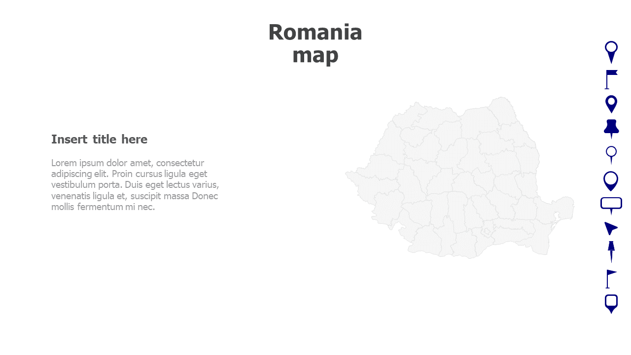 Map,Editable map,pins,countries,counties,infographics,continent,powerpoint,powerpoint infographics,Google slides,Keynote,Romania map