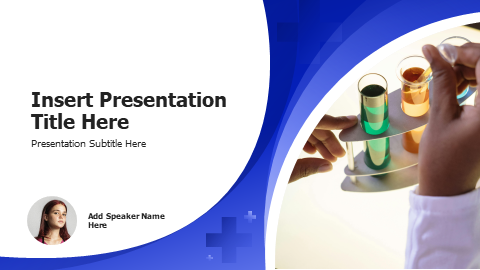 Medical Vials Blue Wave Cover Template