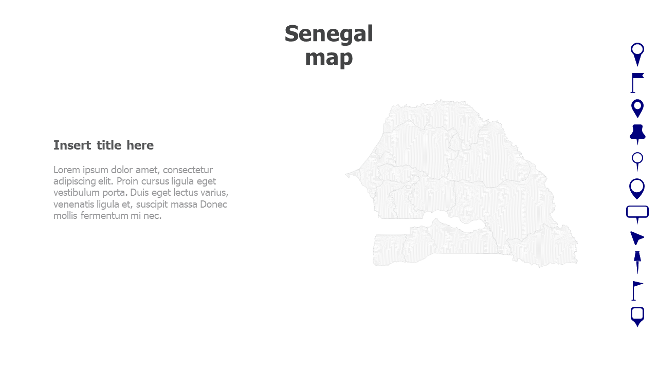 Map,Editable map,pins,countries,counties,infographics,continent,powerpoint,powerpoint infographics,Google slides,Keynote,Senegal map