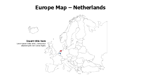Netherlands map with flag