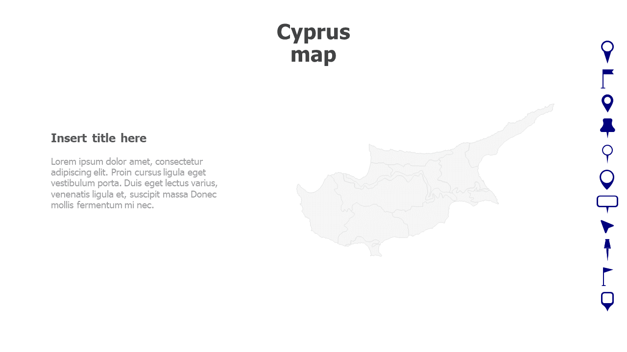 Map,Editable map,pins,countries,counties,infographics,continent,powerpoint,powerpoint infographics,Google slides,Keynote,Cyprus map