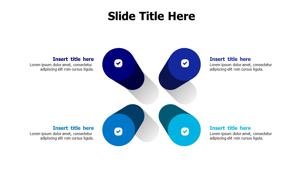 3D columns branching infographic PowerPoint Template