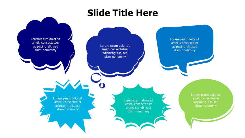 6 3d Speech Bubbles Infographic Inforgraphics Slides