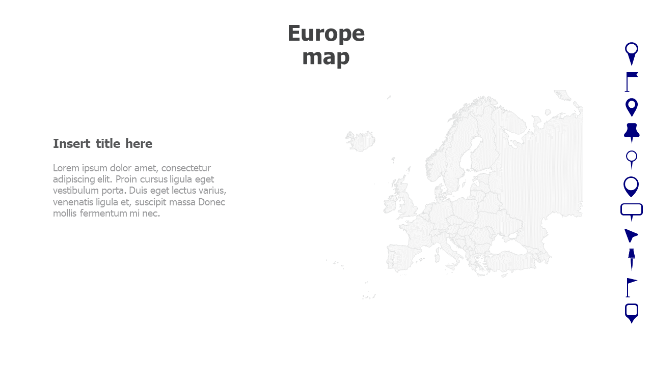 Map,Editable map,pins,countries,counties,infographics,continent,powerpoint,powerpoint infographics,Google slides,Keynote,Europe map