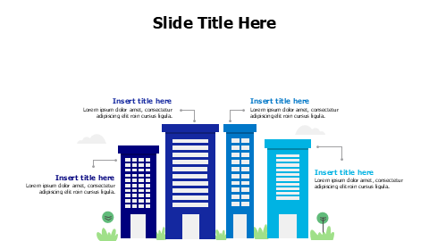 4 points buildings infographic