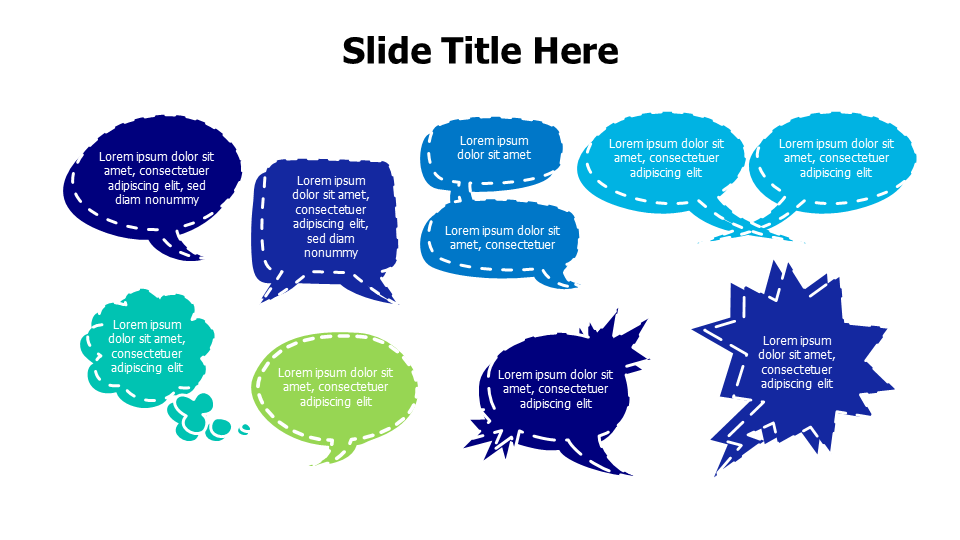 8 Speech Bubbles Infographic 3525 PowerPoint Template 8 Speech Bubbles Infographic 3525 PowerPoint Template