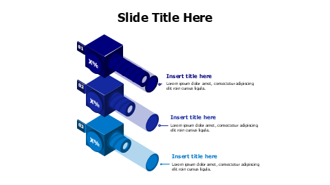 3 colored 3D pipes with percentages infographic