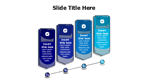 4 points doodle timeline infographic