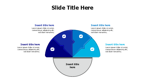 4 colored arrows with circle infographic