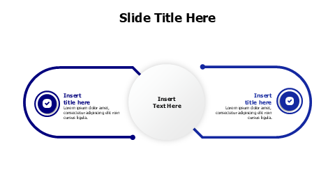 2 points comparison outline shape infographic