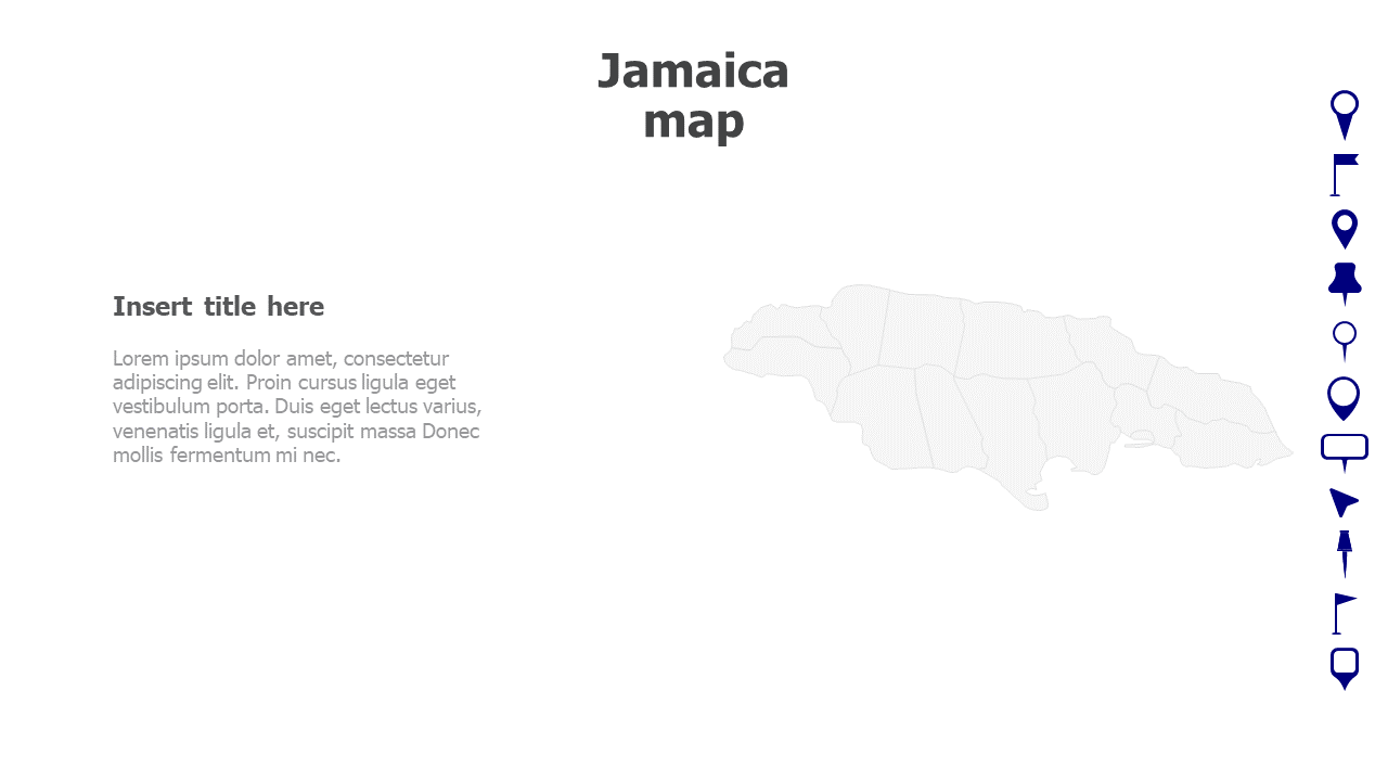 Map,Editable map,pins,countries,counties,infographics,continent,powerpoint,powerpoint infographics,Google slides,Keynote,Jamaica map