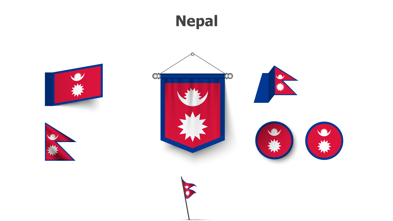 Flag,editable flags,Powerpoint,infographics,slides,Templates,Nepal