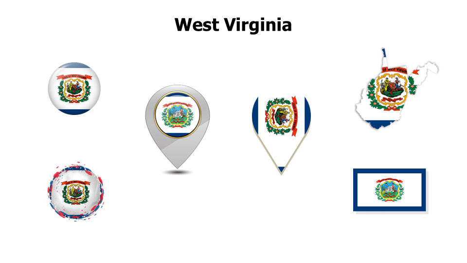 Flag,editable flags,Powerpoint,infographics,slides,Templates,West Virginia