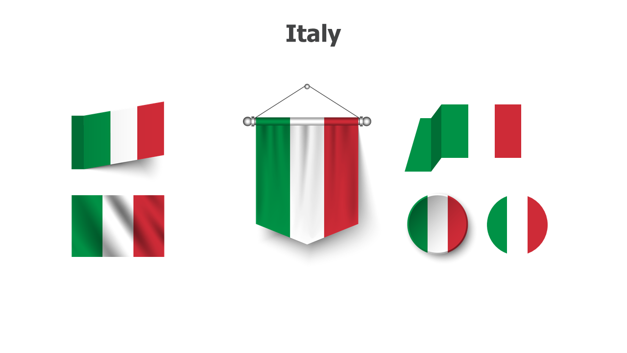 Flag,editable flags,Powerpoint,infographics,slides,Templates,Italy