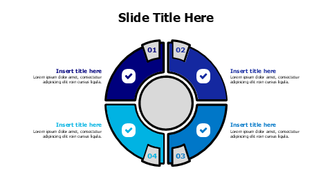 Four Step Circular Process Workflow Diagram | PPT Design