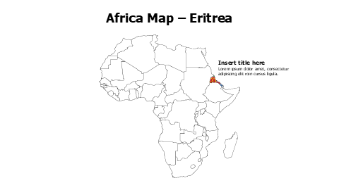 Eritrea map with flag