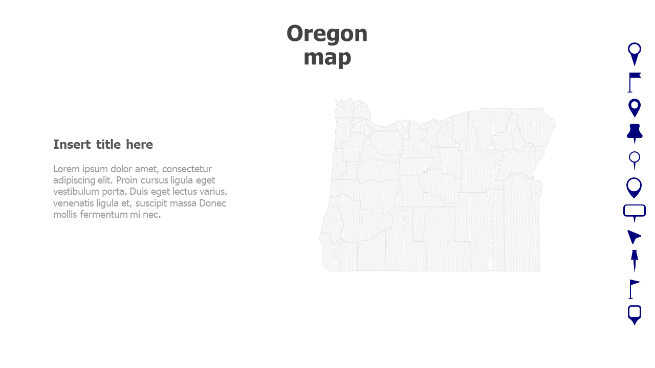 Map,Editable map,pins,countries,counties,infographics,continent,powerpoint,powerpoint infographics,Google slides,Keynote,Oregon map