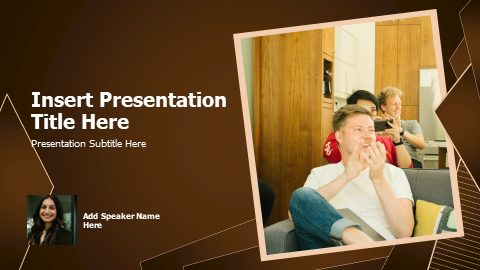 Brown Geometric Photo Frame Cover Theme