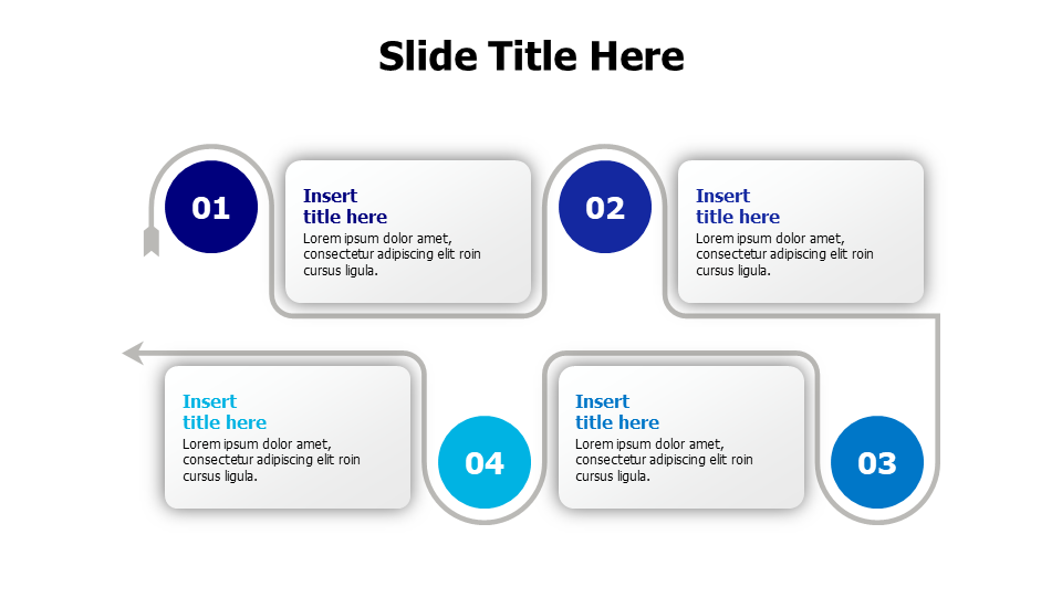 Four Stage Circular Process Flow Diagram | PPT Design