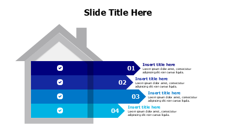 4 points stripes from house infographic