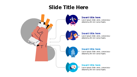 4 points quit smoking steps infographic