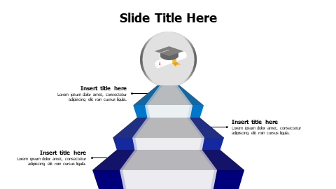 3 3D ladder steps to graduation infographic