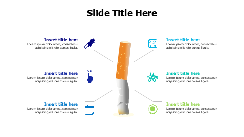 6 points cigarette steps infographic