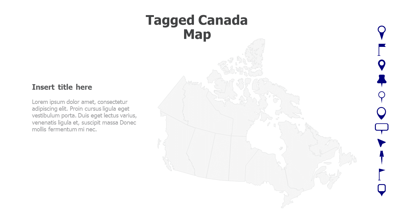 Map,Editable map,pins,countries,counties,infographics,continent,powerpoint,powerpoint infographics,Google slides,Keynote,Canada Map