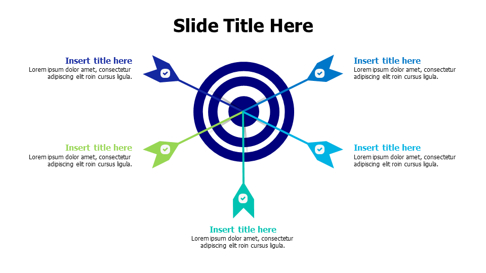 5 points centred goals infographic