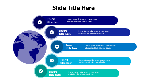 Global Earth 5-Point Horizontal Infographic