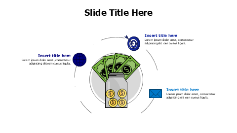 3 points money rounded infographic PowerPoint Template