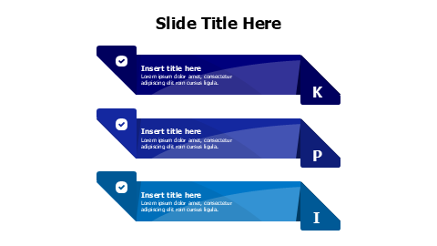 3 colored twisted stripes KPI infographic