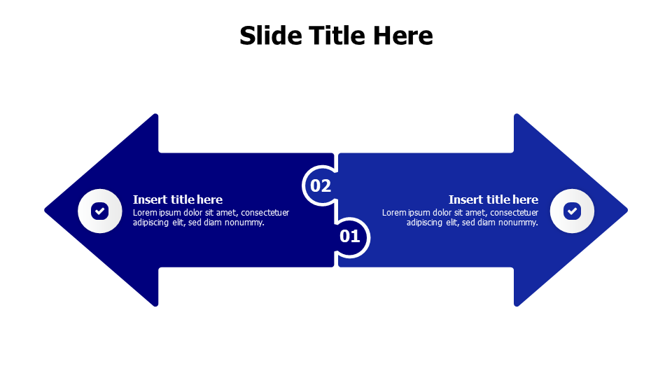 Two Way Opposite Arrow Decision Template