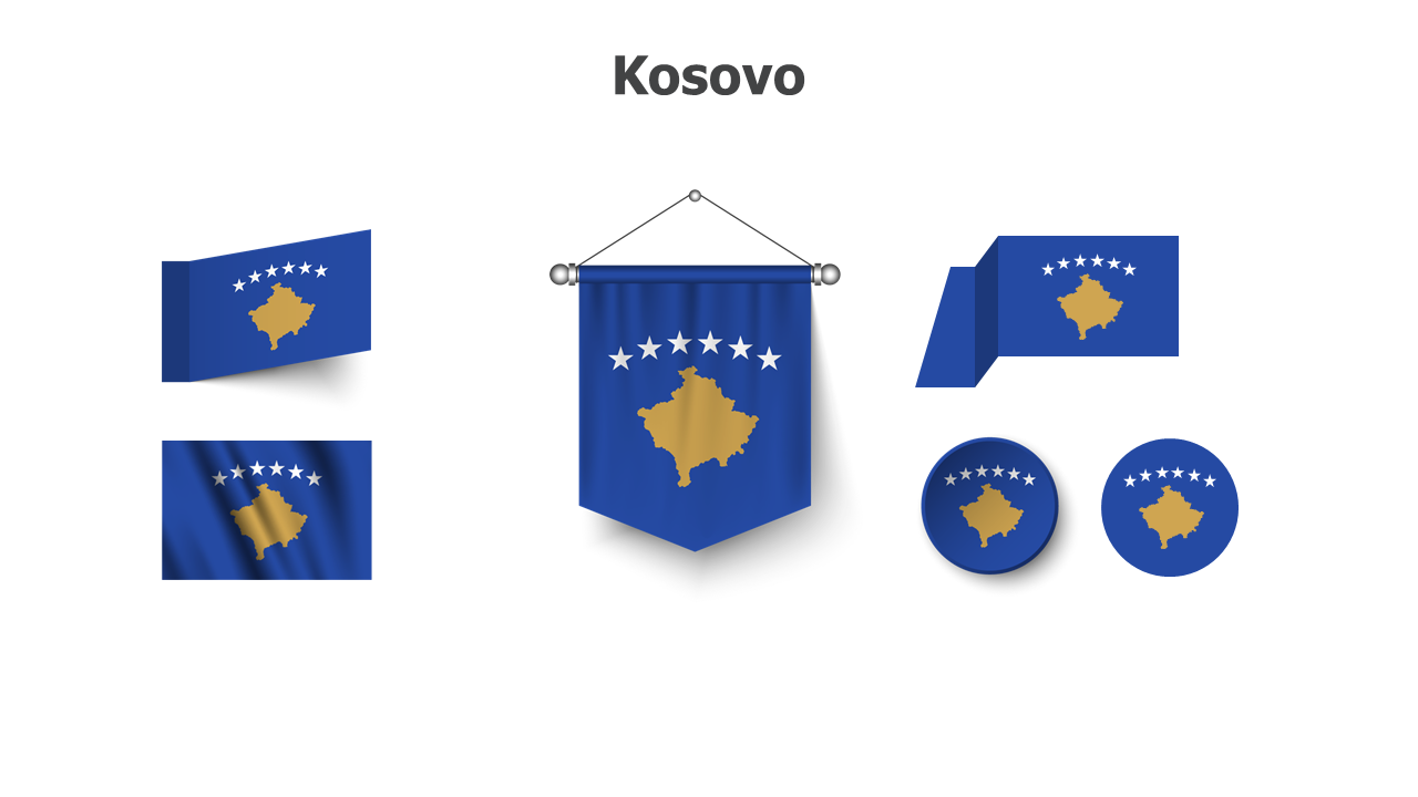 Flag,editable flags,Powerpoint,infographics,slides,Templates,Kosovo