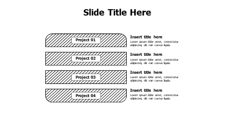 4 points doodle patterned stripes infographic