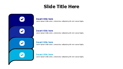 4 colored doodle blocks infographic