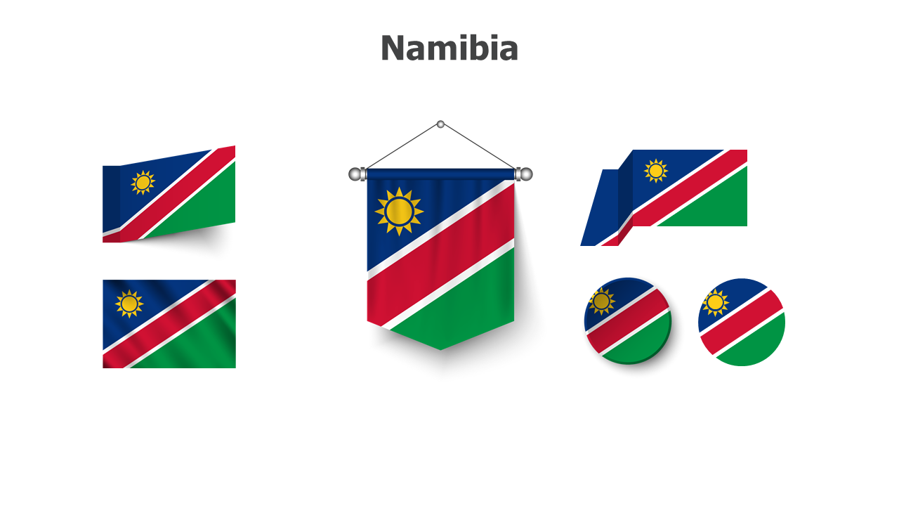Flag,editable flags,Powerpoint,infographics,slides,Templates,Namibia