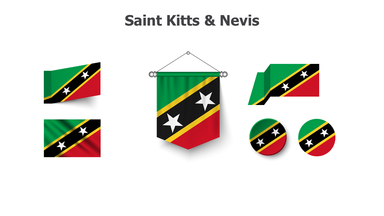 Flag,editable flags,Saint Kitts & Nevis