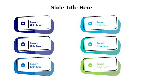 Six Point Striped Banner Checklist | PPT Design