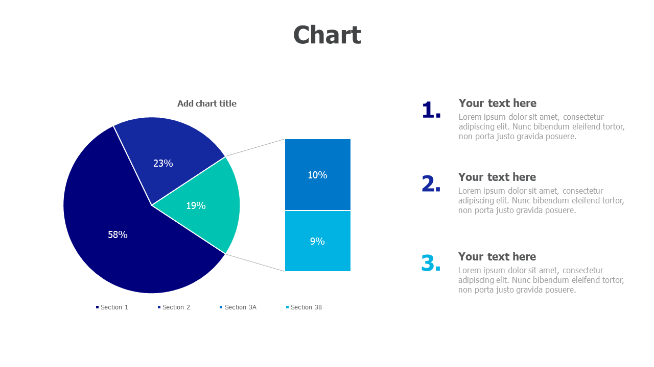 Charts,editable chart,Powerpoint,Infographics,Excel linked,Combined pie & bar chart