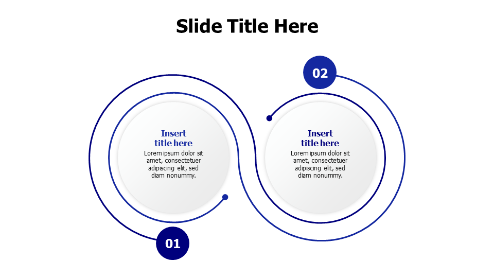 Two Circle Connected Process Flow Diagram