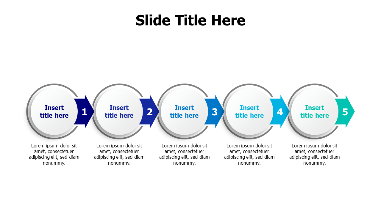 5-Step Circular Arrow Process Flow — Modern Stâ€¦ | PPT Design