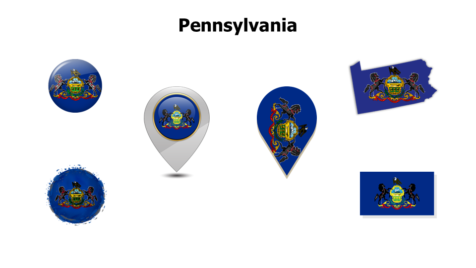 Flag,editable flags,Powerpoint,infographics,slides,Templates,Pennsylvania