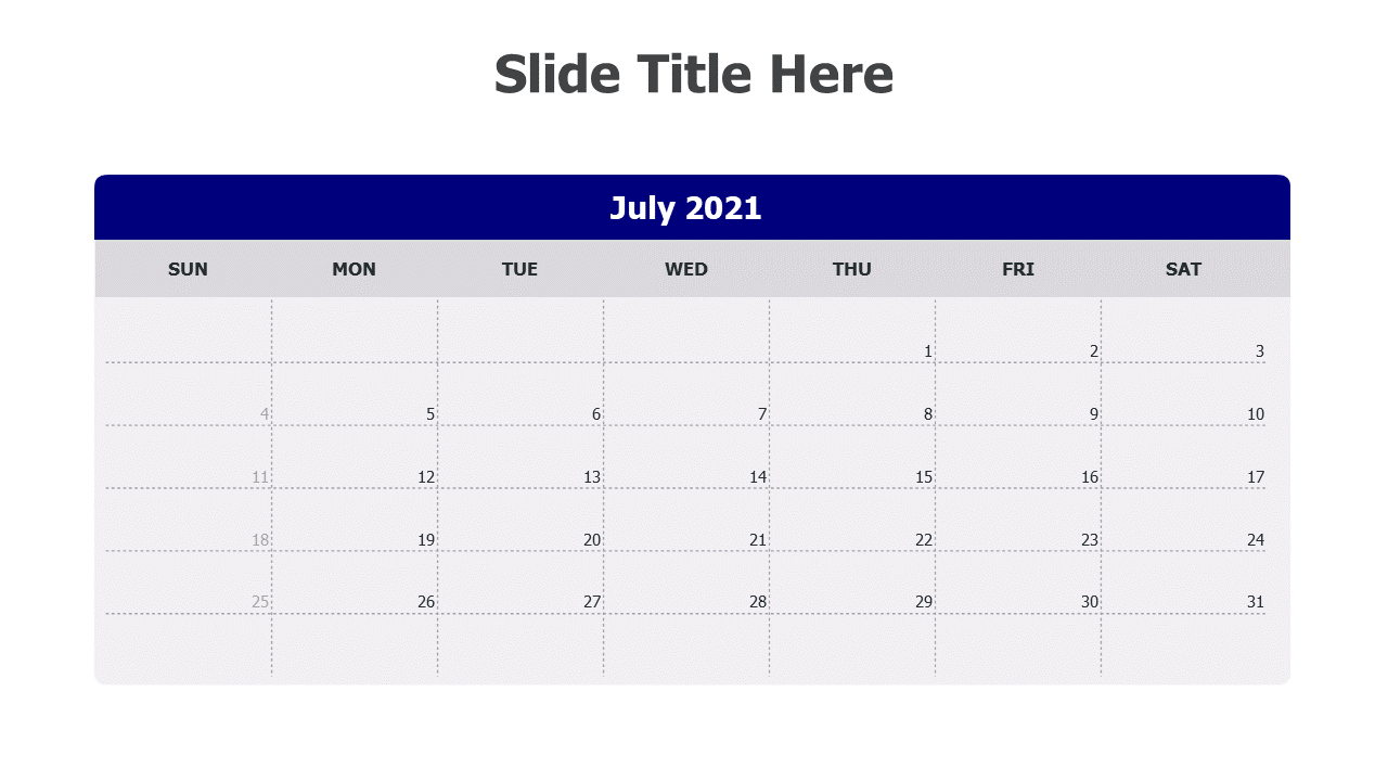Calendar,July 2021