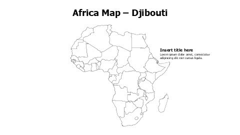 Djibouti map with flag