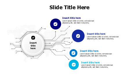 4 points tech branching infographic