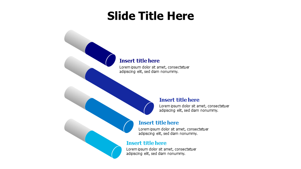 4 points colored flat pipes infographic